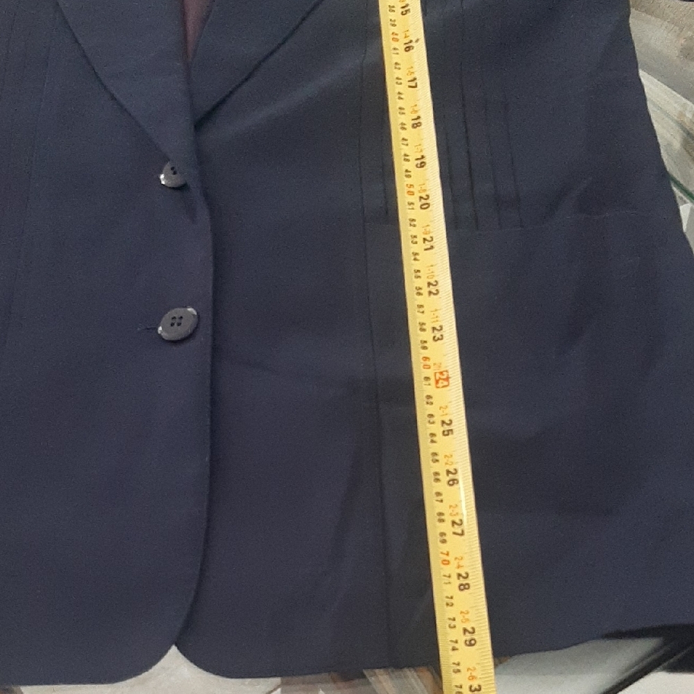 2 BDL💖VINTAGE Simon Chang NAVY➕GREEN/BROWN LINED TUNIC LENGTH JACKETS Sz 6, 8 - Picture 9 of 16